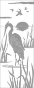Rectangle Door Stencil Pattern - Heron