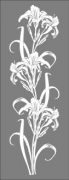 Rectangle Door Stencil Pattern - Flowers