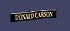 Crescent Double Curvature Nameplate  Large  2inW x 12inL  3/8in Black