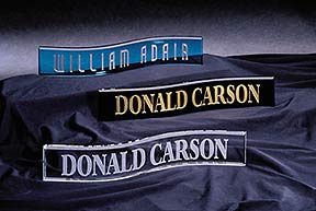 Crescent Double Curvature - Nameplate  Small  2inW x 10inL  3/8in Clear