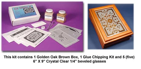 The Golden Oak Brown Box Etching & Glue Chipping Kit #3