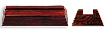 Kensington Grooved Base  Rosewood Piano Finish  for 3/4in Thick x 7in Wide Glass