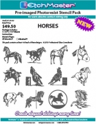 Horses Photo Resist Stencil Pack