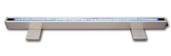 Lighted Extrusion Base, 30" Long, Brushed Aluminum, for 1/2" Thick Glass