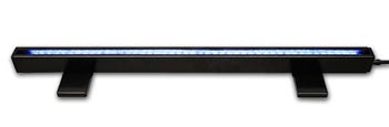 Lighted Extrusion Base, 24" Long, Brushed Black, for 1/2" Thick Glass