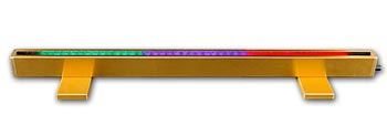 Lighted Extrusion Base, 24" Long, Brushed Gold, for 1/2" Thick Glass