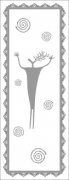 Rectangle Door Stencil Pattern - Shaman w/ Southwestern Border