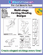Multi-stage Carving Stencil Pack