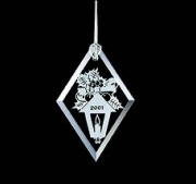 Ornament Arrowhead Clear Glass