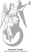 Angel with Trumpet Stencil Design