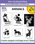 Animals Pre-Cut Stencil Pack (6 stencils)