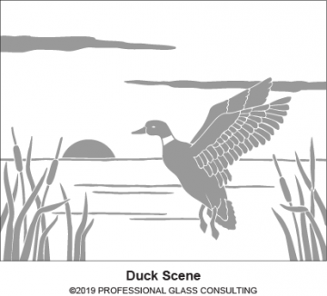 Duck Scene Stencil Design