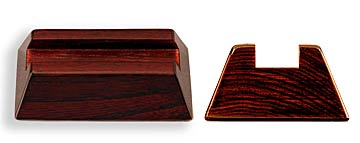 Kensington Grooved Base  Rosewood Piano Finish  for 3/4in Thick x 4in Wide Glass