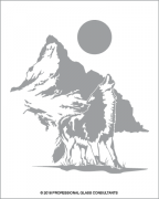 Howling Wolf Stencil Design