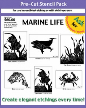 Marine Life Pre-Cut Stencil Pack (6 stencils)