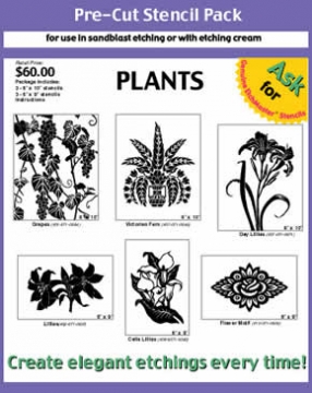 Plants Pre-Cut Stencil Pack (6 stencils)