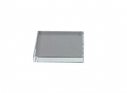 Square 3/8" Clear 3" x 3" Flat Edge Polish .