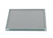 Square 3/8" Clear 6" x 6" Flat Edge Polish .