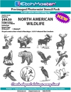 North American Wildlife Photo Resist Stencil Pack